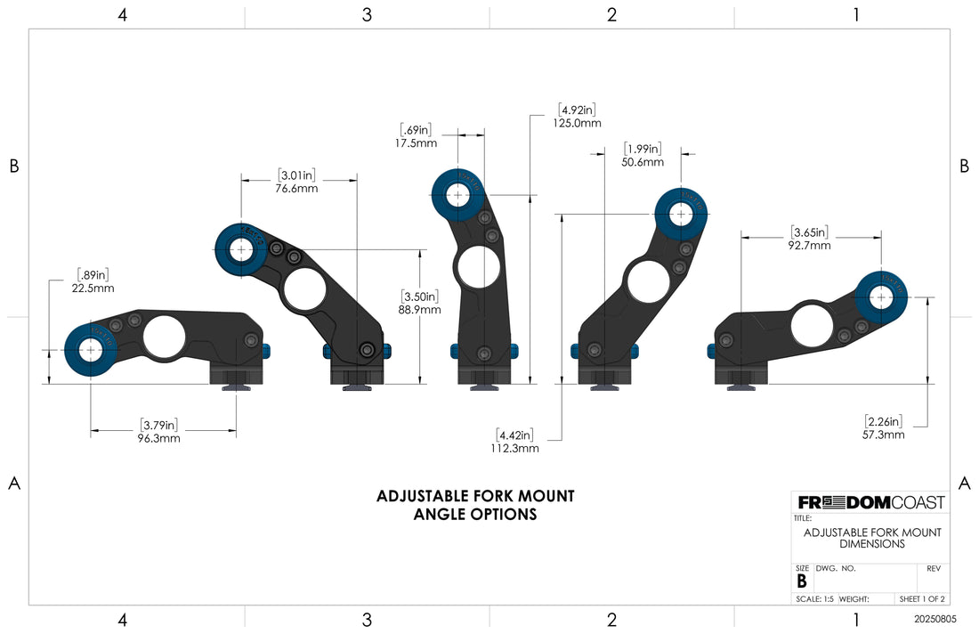 Freedom Coast Adjustable Fork Mount | L-Track Bike Mount for Van ...