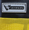 VANNON logo on a black and yellow textured surface