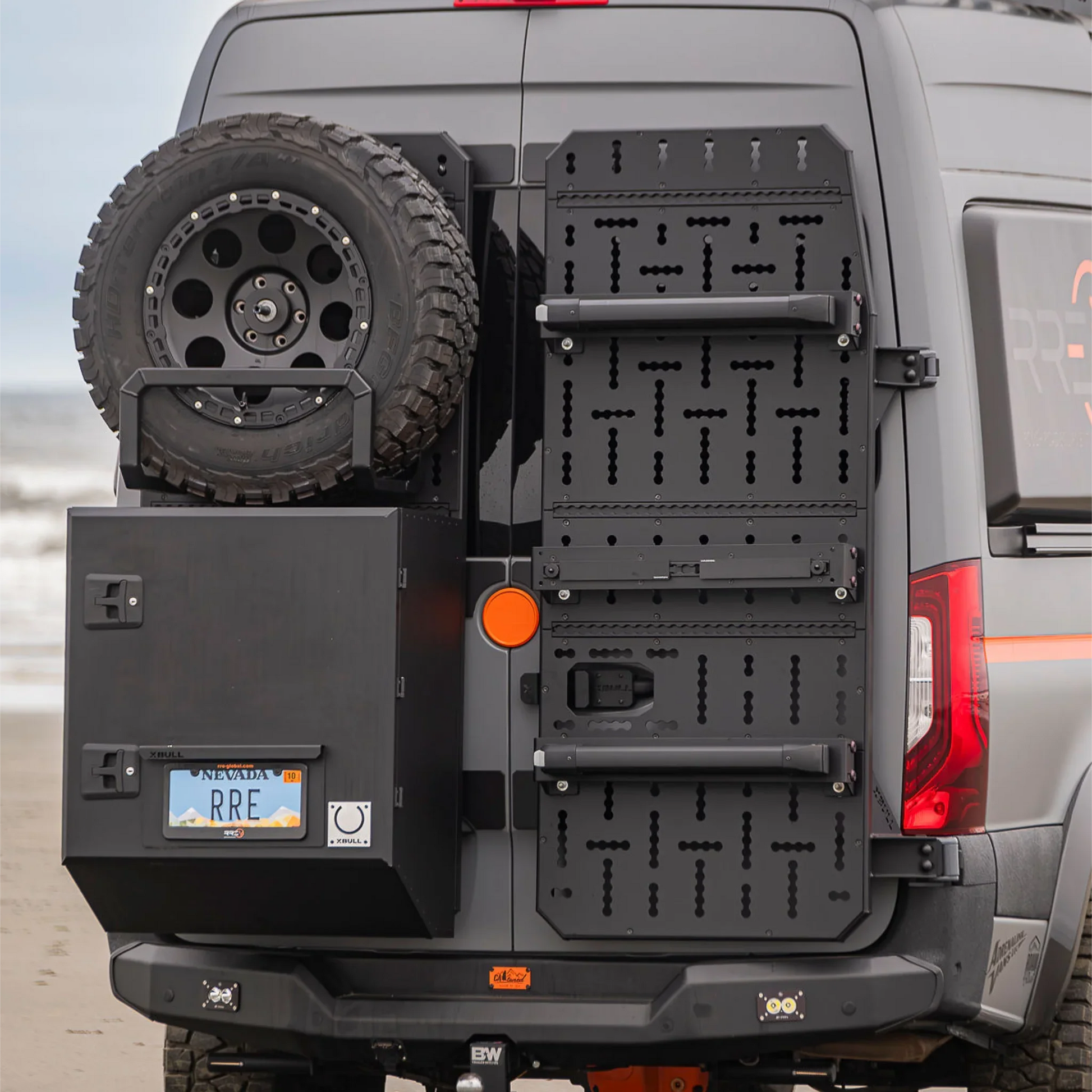 xbull camper XBULL Sprinter Rear Door Carrier for 2019+ Vans | Modular Rear Cargo Rack